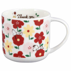 Japan Peanuts Porcelain Mug - Snoopy & Woodstock / Thank You Flora