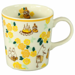 Japan Moomin Porcelain Mug - Characters / Yellow Flora