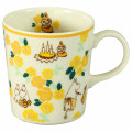 Japan Moomin Porcelain Mug - Characters / Yellow Flora - 1