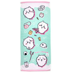 Japan Chiikawa Face Towel - Green & Pink
