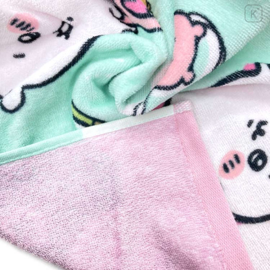Japan Chiikawa Face Towel - Green & Pink - 3