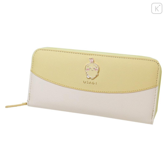 Japan Chiikawa Long Wallet & Coin Case - Usagi : Yellow & White - 1
