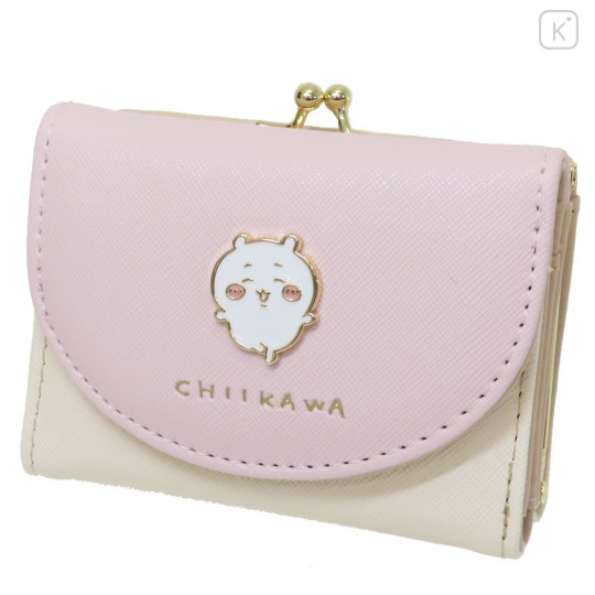 Japan Chiikawa Mini Trifold Wallet - Pink & White - 1