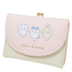 Japan Chiikawa Mini Trifold Wallet - Friends / Pink & White