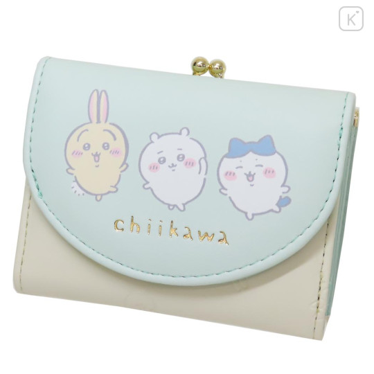 Japan Chiikawa Mini Trifold Wallet - Friends / Blue & White - 1