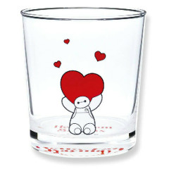 Japan Disney Colorful Glass Tumbler - Baymax / Greeting With Heart