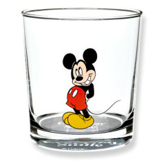 Japan Disney Colorful Glass Tumbler - Mickey Mouse / Smile Everyday