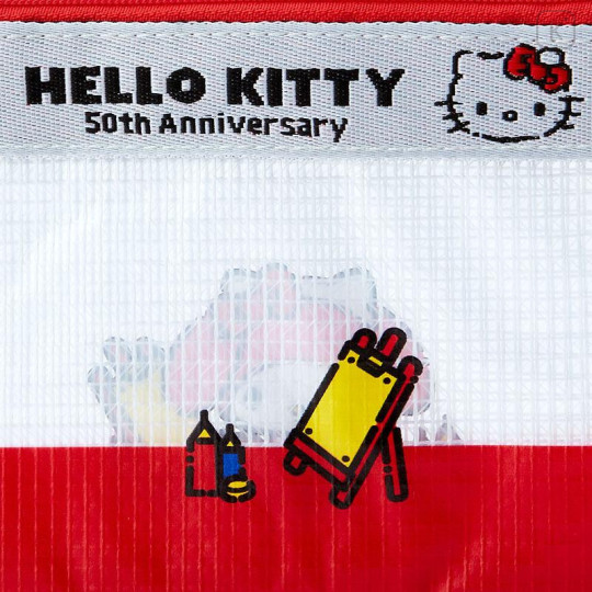 Japan Sanrio Original Vinyl Flat Pouch - My Melody / Hello Everyone - 5