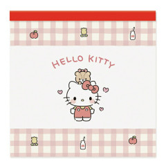 Japan Sanrio Square Memo Pad - Hello Kitty / Kid Blush