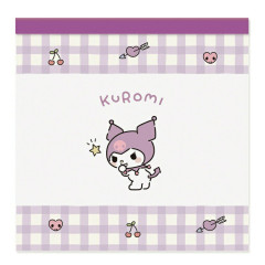 Japan Sanrio Square Memo Pad - Kuromi / Kid Blush