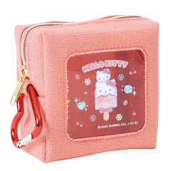 Japan Sanrio Petit Pouch with Carabiner - Hello Kitty Special Ice Pop