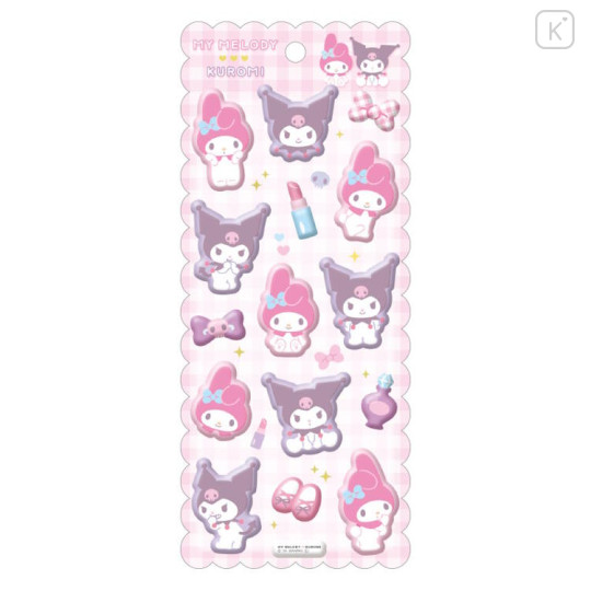 Japan Sanrio 3D Sticker - My Melody & Kuromi / Beauty - 1