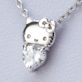 Japan Sanrio Simple Heart Necklace - Hello Kitty 50th Anniversary / Silver - 4