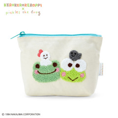 Japan Sanrio × Pickles the Frog Cosmetic Pouch - Keroppi & Pickles