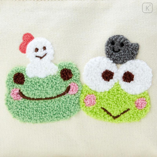 Japan Sanrio × Pickles the Frog Cosmetic Pouch - Keroppi & Pickles - 4