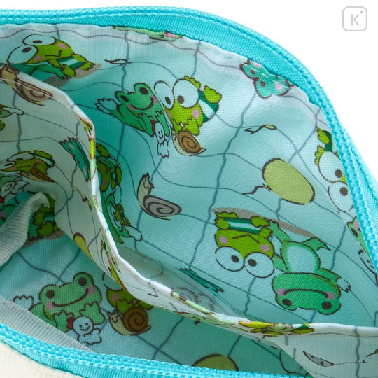 Japan Sanrio × Pickles the Frog Cosmetic Pouch - Keroppi & Pickles - 5