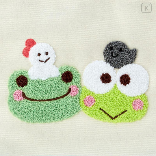 Japan Sanrio × Pickles the Frog Mini Tote Bag with Gusset - Keroppi & Pickles - 4