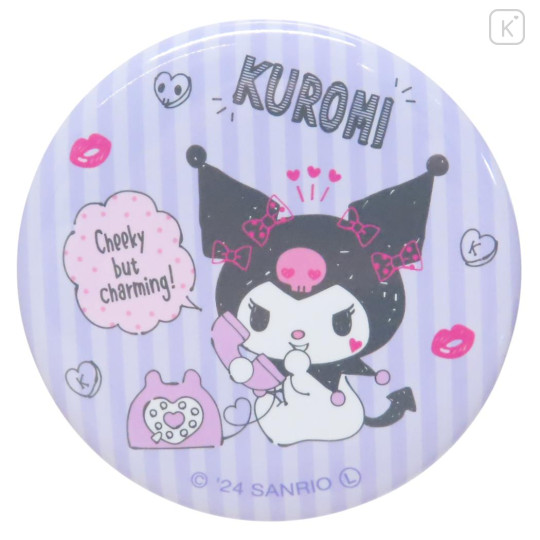 Japan Sanrio Can Badge Pin - Kuromi / Phone - 1