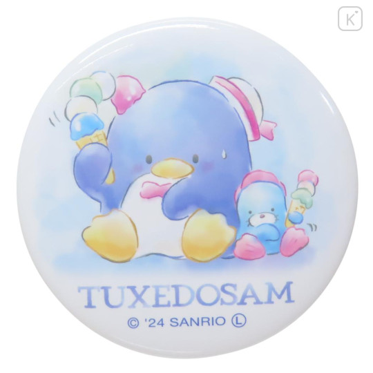 Japan Sanrio Can Badge Pin - Tuxedo Sam / Ice Cream - 1
