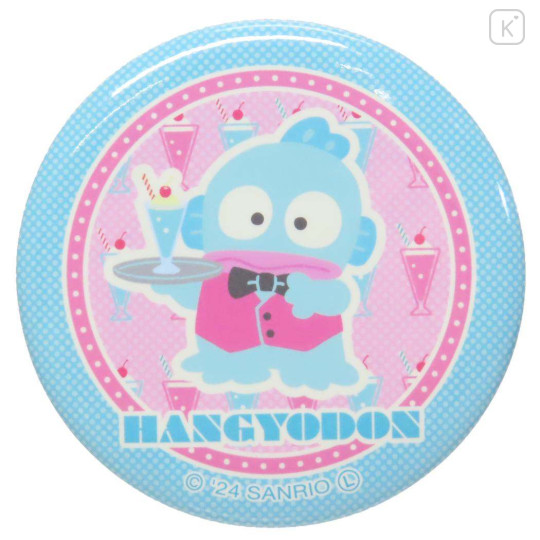 Japan Sanrio Can Badge Pin - Hangyodon / Waiter - 1