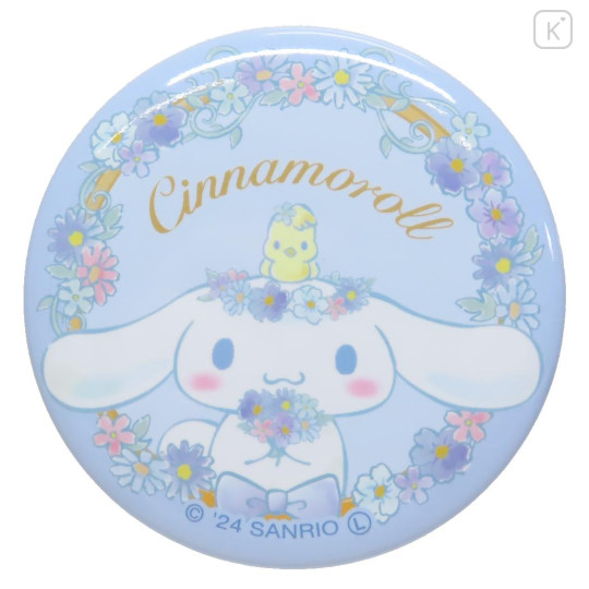 Japan Sanrio Can Badge Pin - Cinnamoroll / Flora - 1