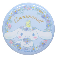 Japan Sanrio Can Badge Pin - Cinnamoroll / Flora