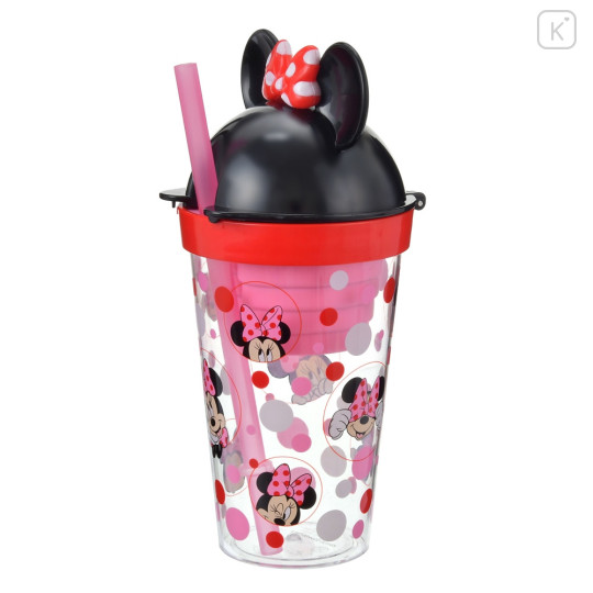 Japan Disney Store Clear Tumbler with Snack Cup - Minnie Mouse - 2
