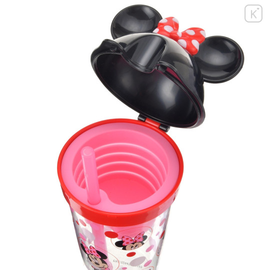 Japan Disney Store Clear Tumbler with Snack Cup - Minnie Mouse - 6