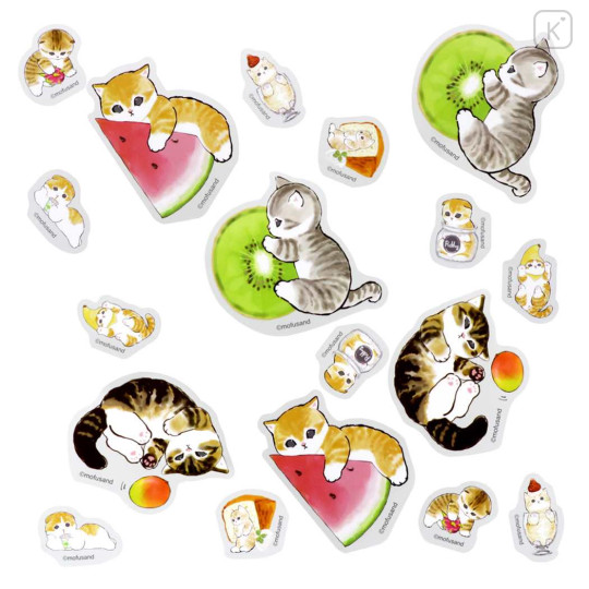 Japan Mofusand Sticker Set - Cat / Fruit - 3