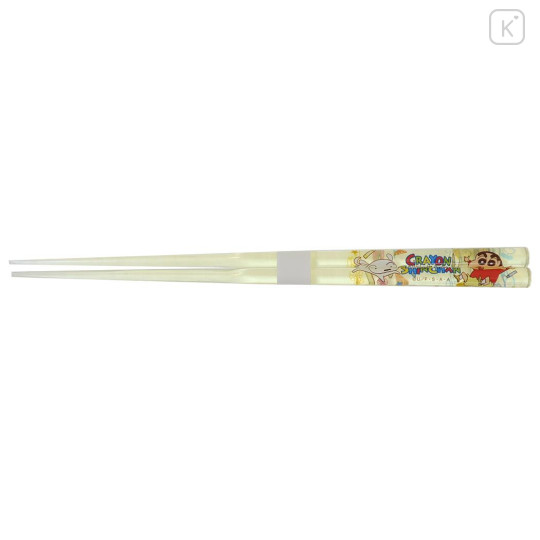 Japan Crayon Shinchan Clear Chopsticks 23cm - Shinchan & Shiro / Yellow - 3
