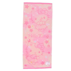 Japan Sanrio Jacquard Face Towel - Hello Kitty / Twinkle Star
