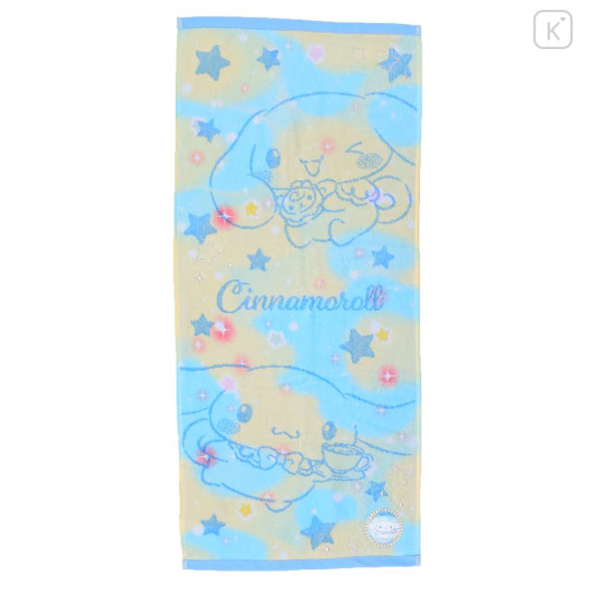 Japan Sanrio Jacquard Face Towel - Cinnamoroll / Twinkle Star - 1