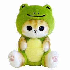 Japan Mofusand Chubby Potetama Plush Toy - Frog Cat / Kaeru Nyan Beige