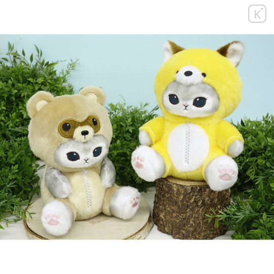Japan Mofusand Chubby Potetama Plush Toy - Raccoon Cat / Tanuki Nyan Gray - 2