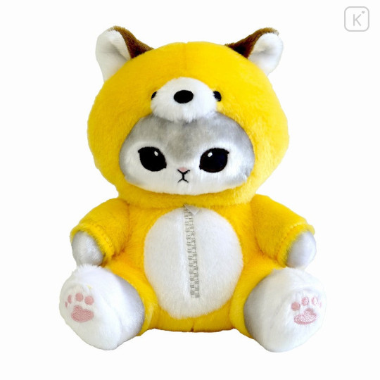 Japan Mofusand Chubby Potetama Plush Toy - Fox Cat / Kitsune Nyan Gray - 1