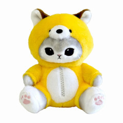 Japan Mofusand Chubby Potetama Plush Toy - Fox Cat / Kitsune Nyan Gray