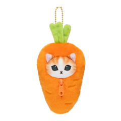 Japan Mofusand Mofumofu Marche Freshly Harvested Mascot Holder - Vegetable Cat / Carrot