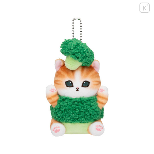 Japan Mofusand Mofumofu Marche Freshly Harvested Mascot Holder - Vegetable Cat / Broccoli - 1