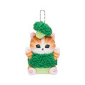 Japan Mofusand Mofumofu Marche Freshly Harvested Mascot Holder - Cat / Broccoli - 1