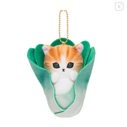 Japan Mofusand Mofumofu Marche Freshly Harvested Mascot Holder - Vegetable Cat / Bok Choy - 1