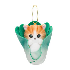Japan Mofusand Mofumofu Marche Freshly Harvested Mascot Holder - Cat / Bok Choy
