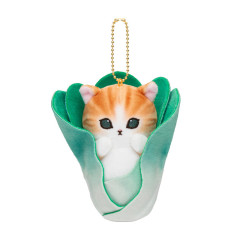 Japan Mofusand Mofumofu Marche Freshly Harvested Mascot Holder - Vegetable Cat / Bok Choy