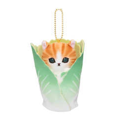 Japan Mofusand Mofumofu Marche Freshly Harvested Mascot Holder - Vegetable Cat / Chinese Cabbage