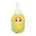 Japan Mofusand Mofumofu Marche Freshly Harvested Mascot Holder - Vegetable Cat / Corn - 7