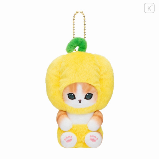 Japan Mofusand Mofumofu Marche Freshly Harvested Mascot Holder - Vegetable Cat / Yellow Bell Pepper Nyan - 1