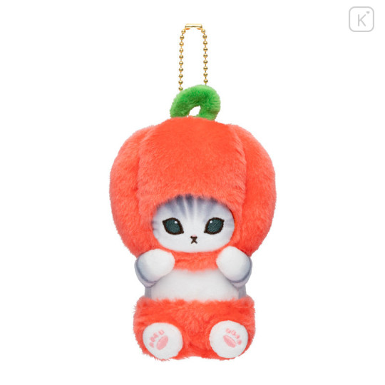 Japan Mofusand Mofumofu Marche Freshly Harvested Mascot Holder - Vegetable Cat / Red Bell Pepper Nyan - 1