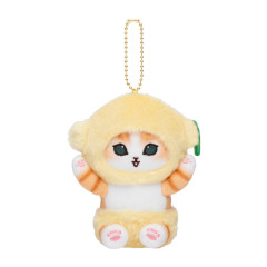 Japan Mofusand Mofumofu Marche Freshly Harvested Mascot Holder - Fruit Cat / Lemon