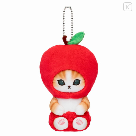 Japan Mofusand Mofumofu Marche Freshly Harvested Mascot Holder - Cat / Apple - 1