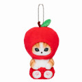 Japan Mofusand Mofumofu Marche Freshly Harvested Mascot Holder - Fruit Cat / Apple - 1