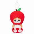 Japan Mofusand Mofumofu Marche Freshly Harvested Mascot Holder - Cat / Apple - 6